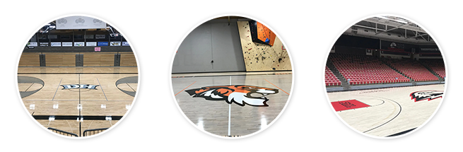 Basketball court flooring systems