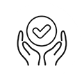 Hands holding approval checkmark