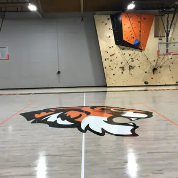 Gymnasium hardwood sports flooring design