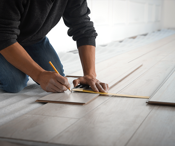 Measuring and installing hardwood flooring